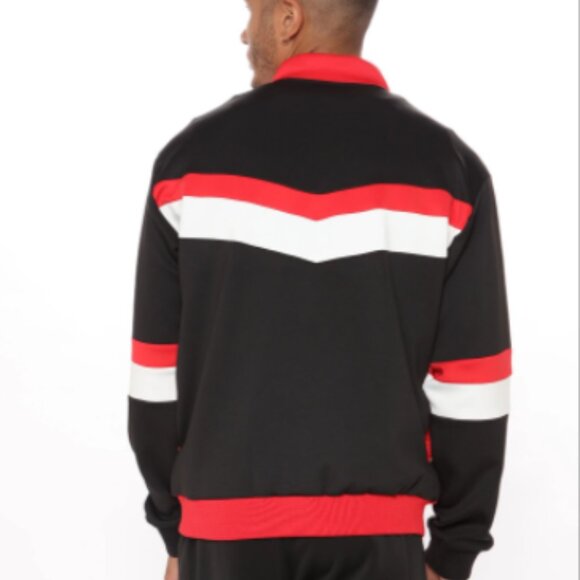 Missed Opportunity Track Jacket - Black/Red/White - NWT - Men's Sz Small - Picture 2 of 3